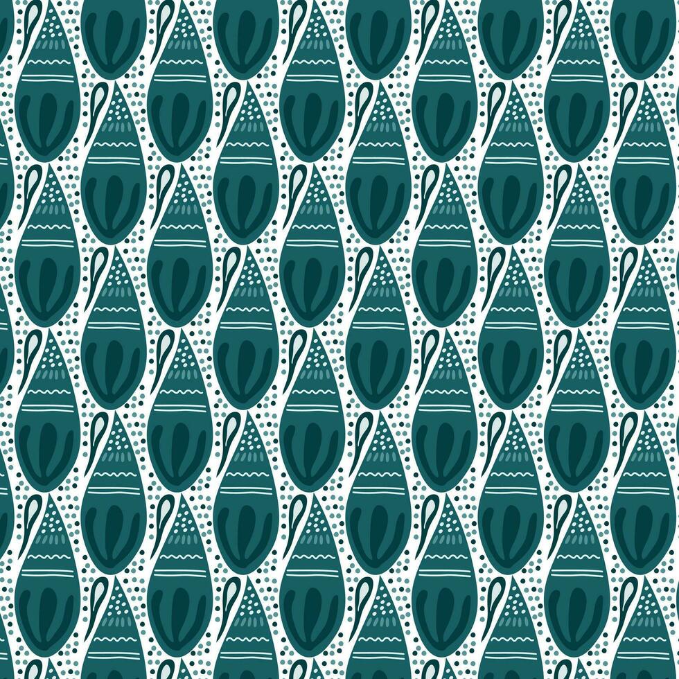 Scandinavian style pattern with abstract figures. vector