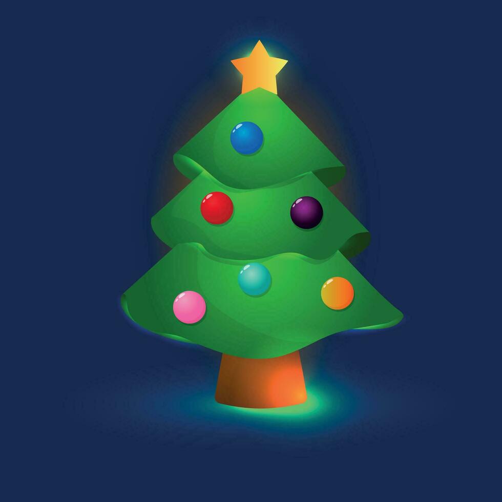 magia Navidad árbol. vector