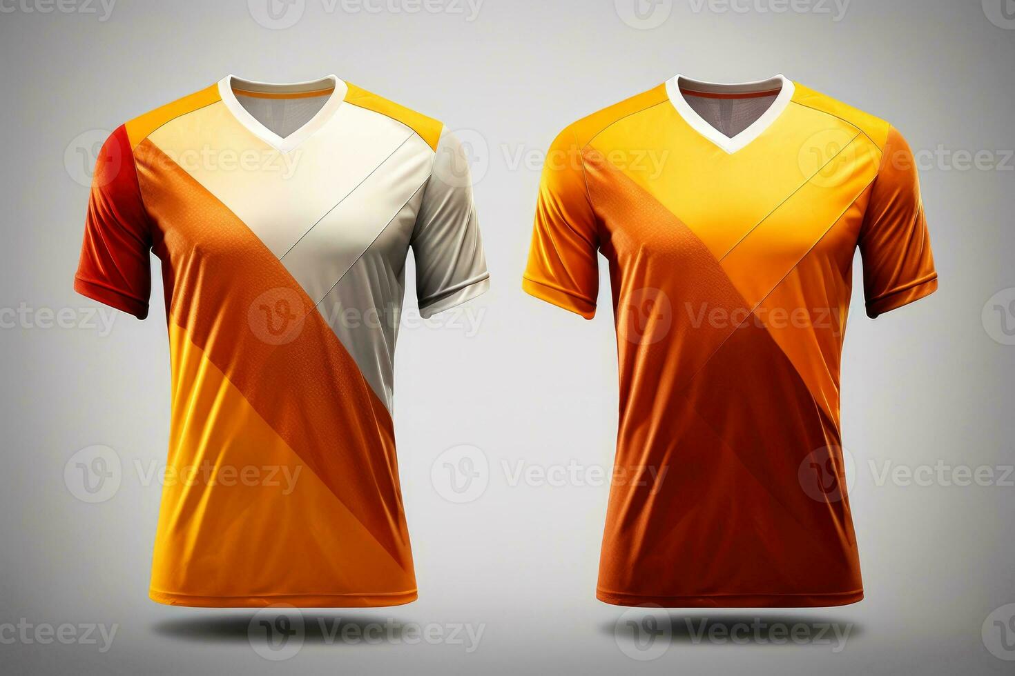 Mockup sports football team uniforms multicolors shirt, Generative AI illustration photo