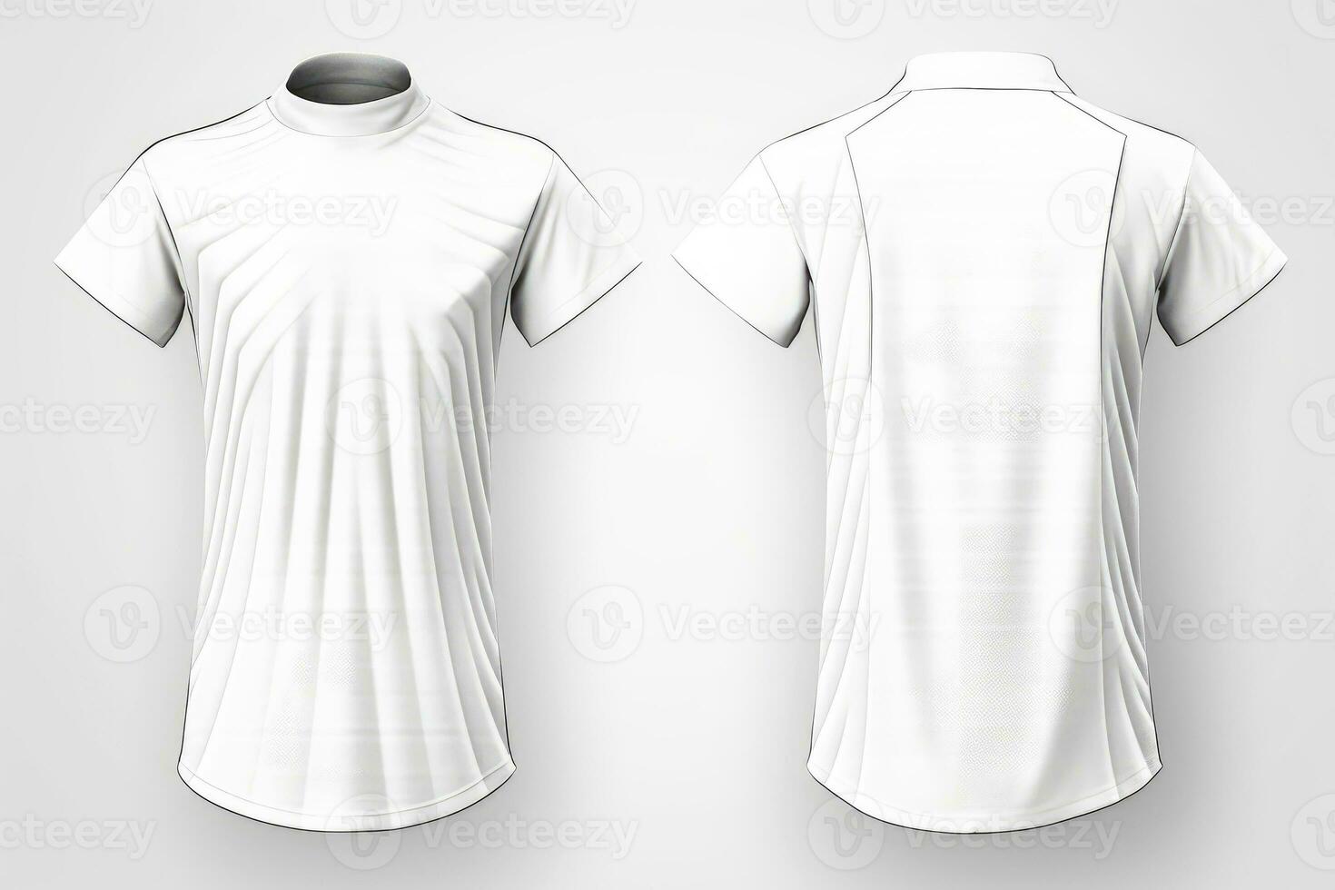 Mockup sports football team uniforms white shirt, Generative AI illustration photo