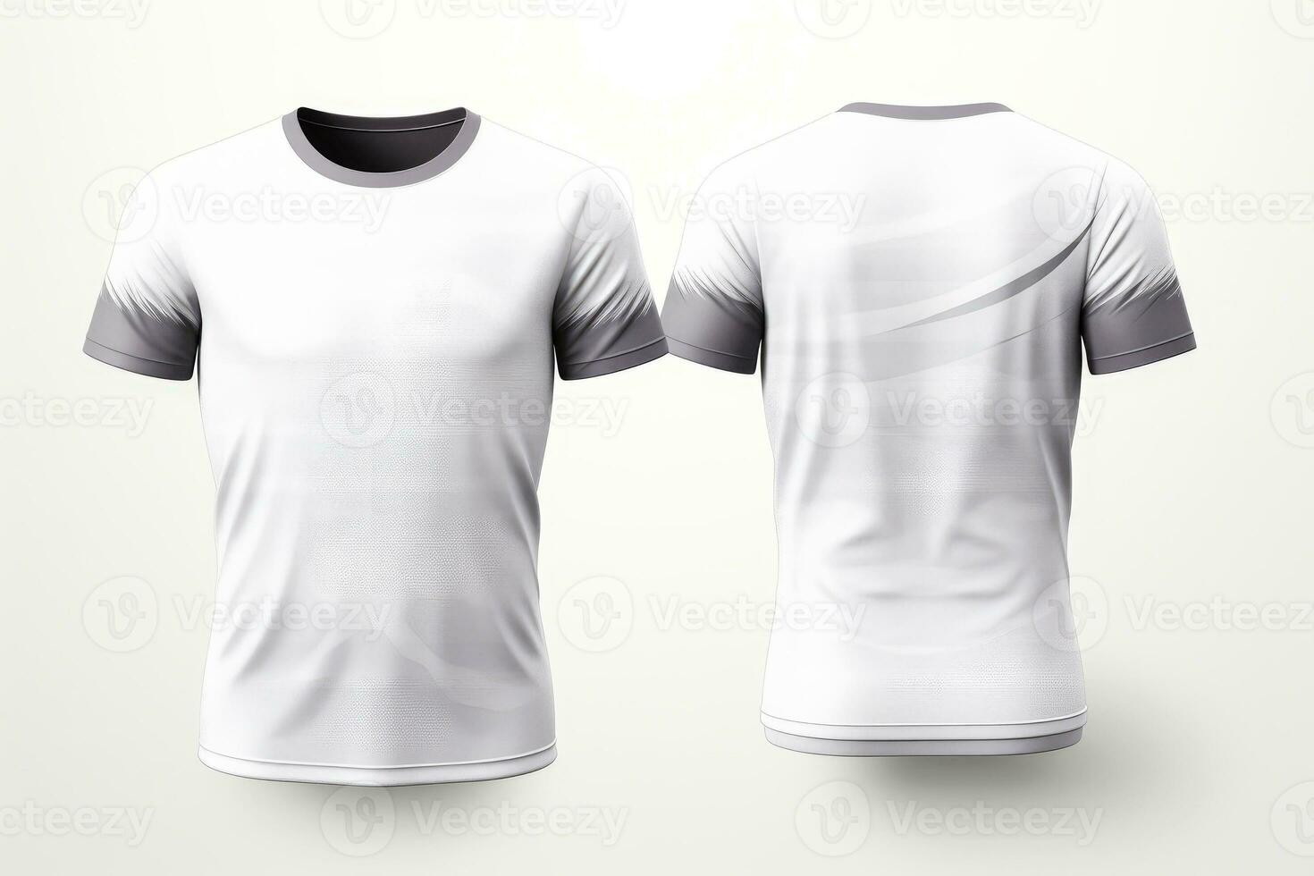 Mockup sports football team uniforms white shirt, Generative AI illustration photo