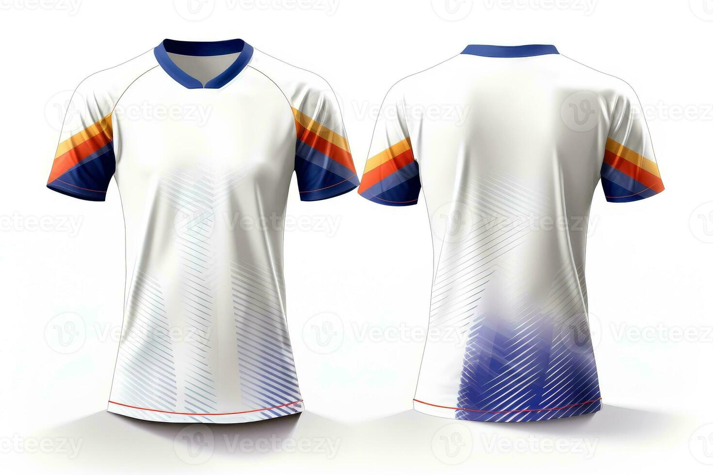 Bosquejo Deportes fútbol americano equipo uniformes multicolores camisa, generativo ai ilustración foto