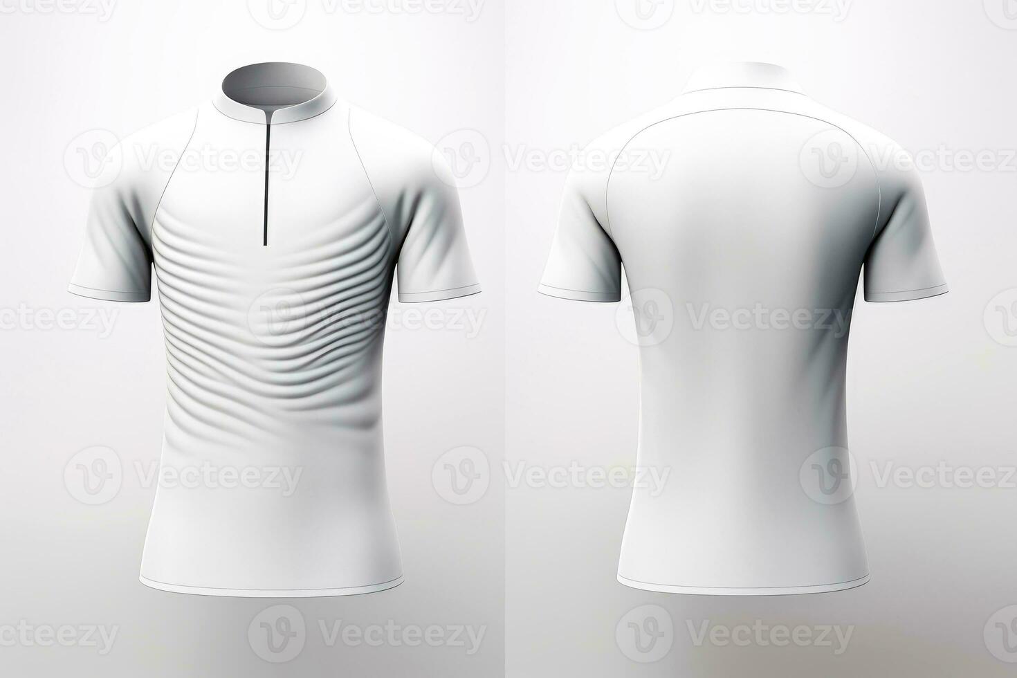 Mockup sports football team uniforms white shirt, Generative AI illustration photo