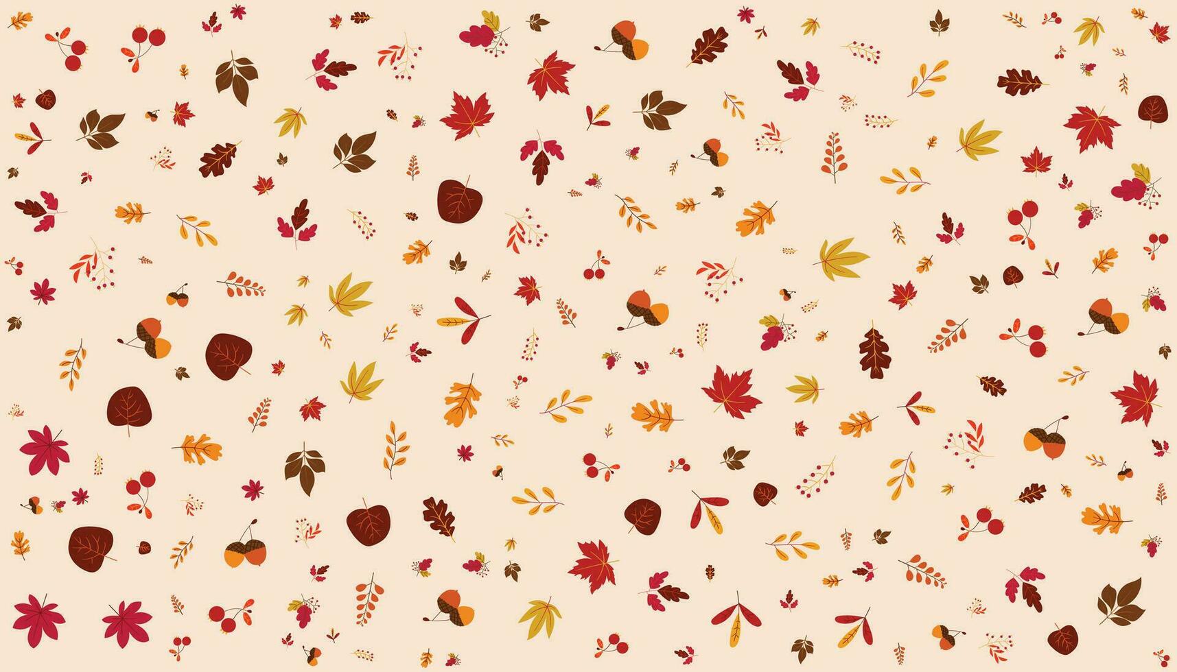 Pattern background layout decorated with leaves of autumn for a shopping sale or banner, promo poster, frame leaflet, or web. Vector illustration.