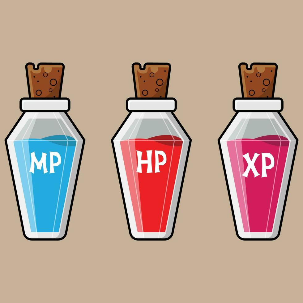 The Illustration of Potion Game Item vector