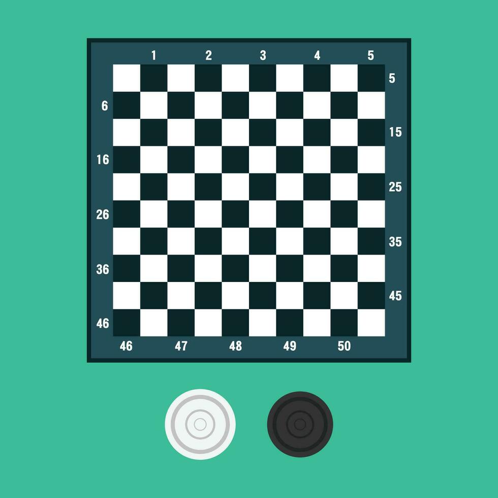 The Illustration of Checker Board Game Bundle vector