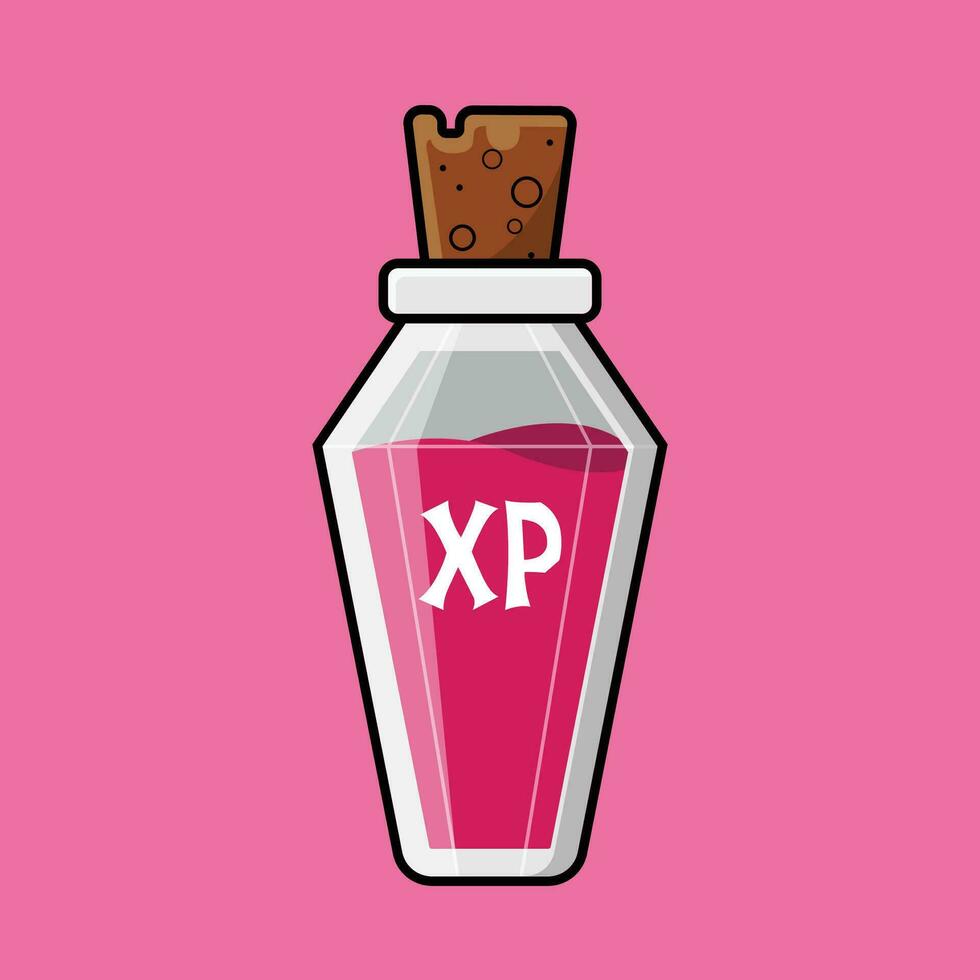 The Illustration of EXP Boost Potion Game Item vector