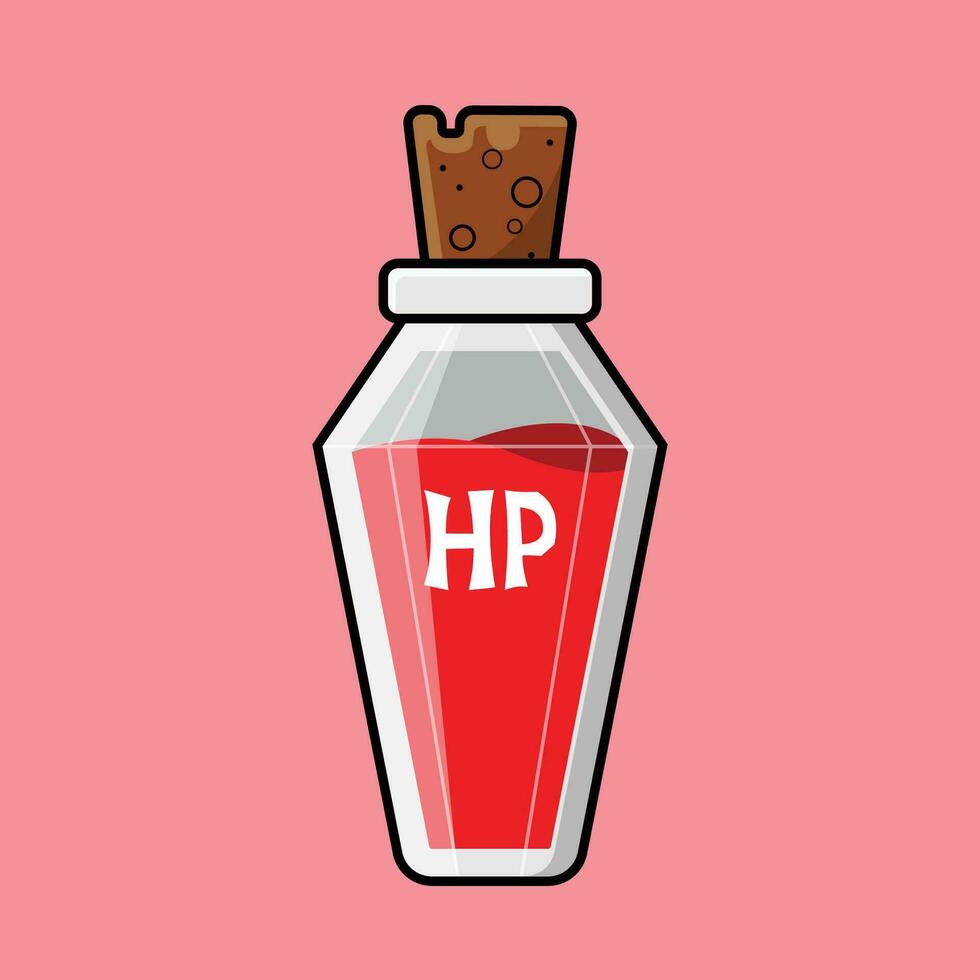 The Illustration of HP Boost Potion Game Item vector