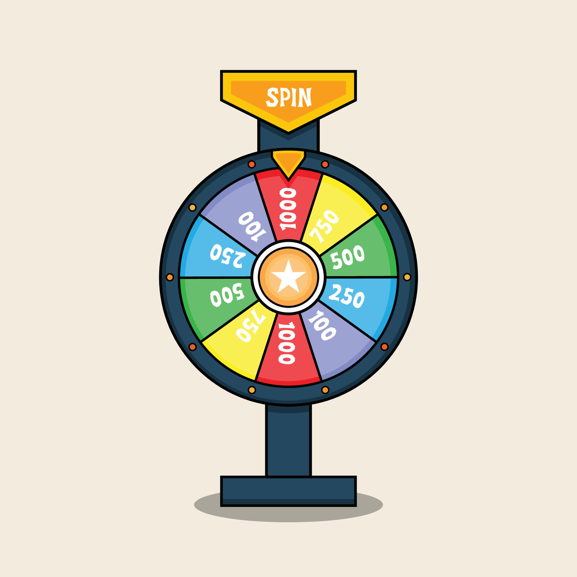 The Illustration of Spinning Wheels Game 29181452 Vector Art at Vecteezy