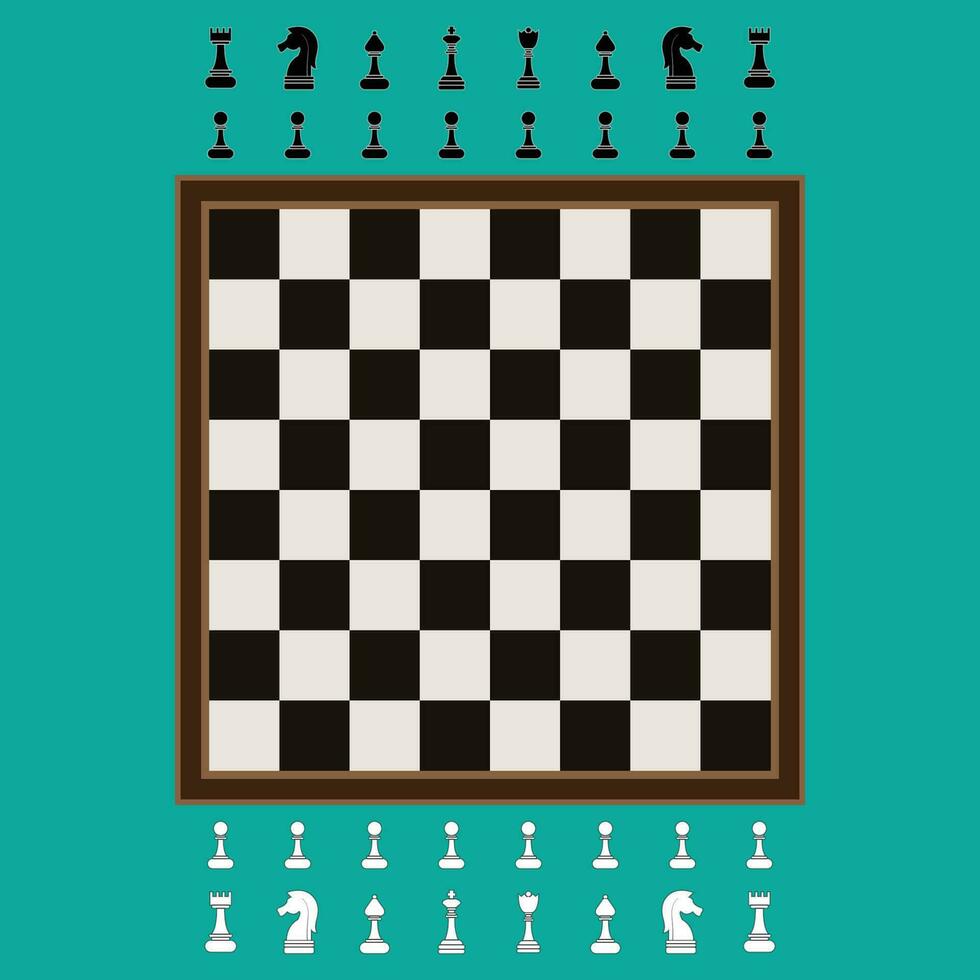 The Illustration of Chess Board Set vector