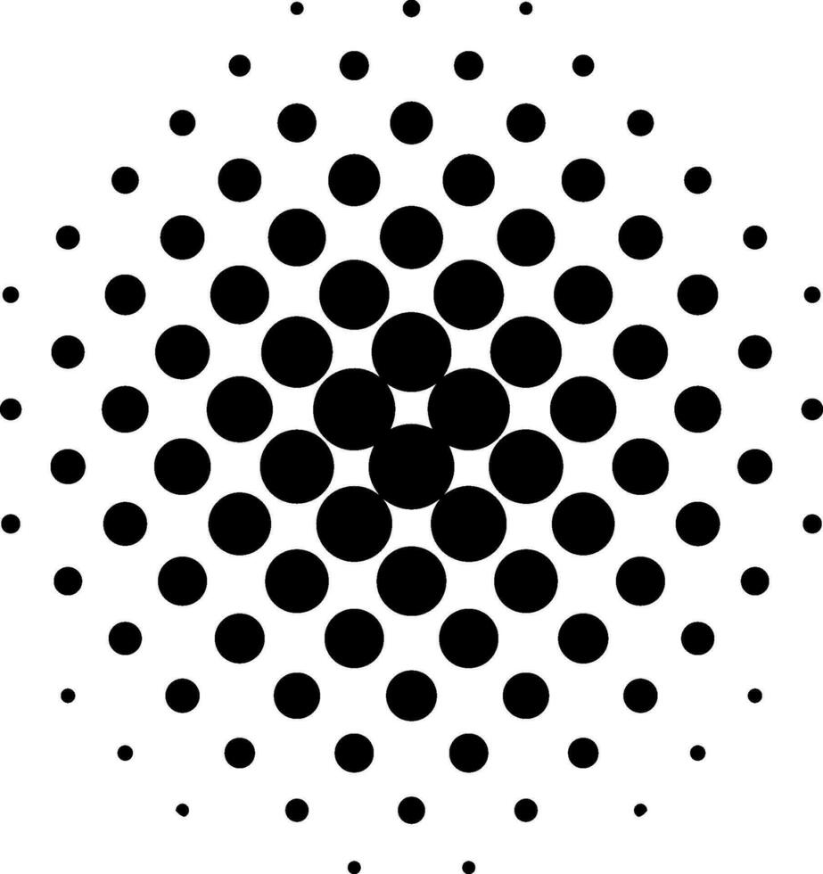 Halftone circles size circles gradations dot pop, art pattern vector