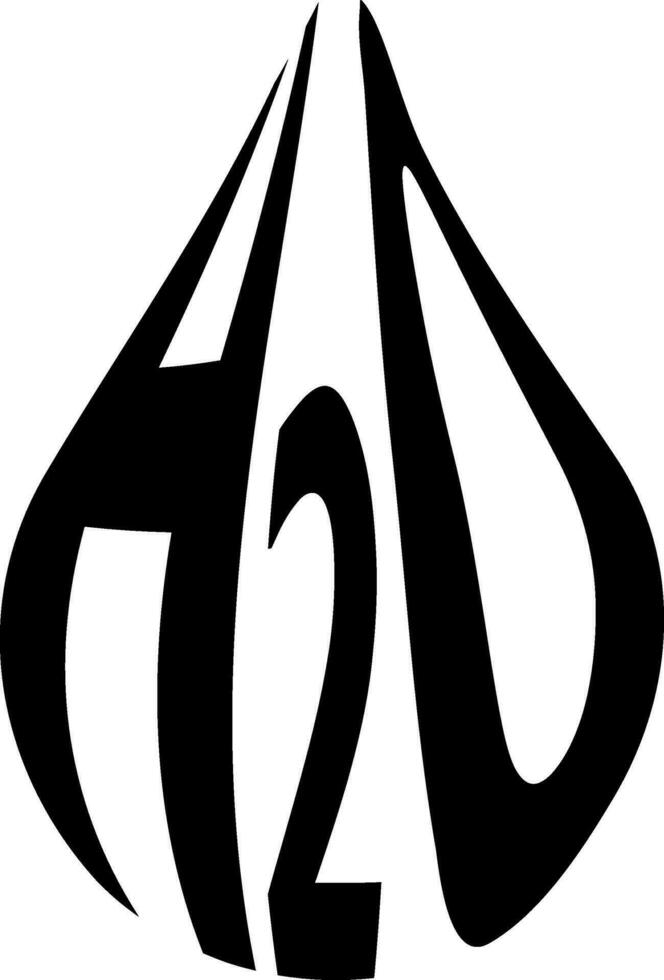 Formula water H2O form drop concept  ecology clean planet vector
