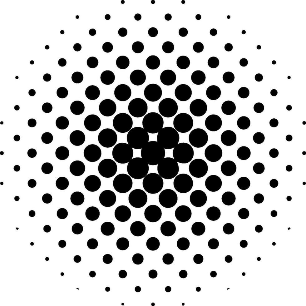 Halftone circles size circles gradations, dot pop art pattern vector