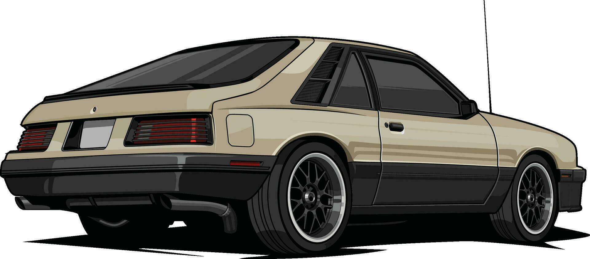 realistic car with details vector