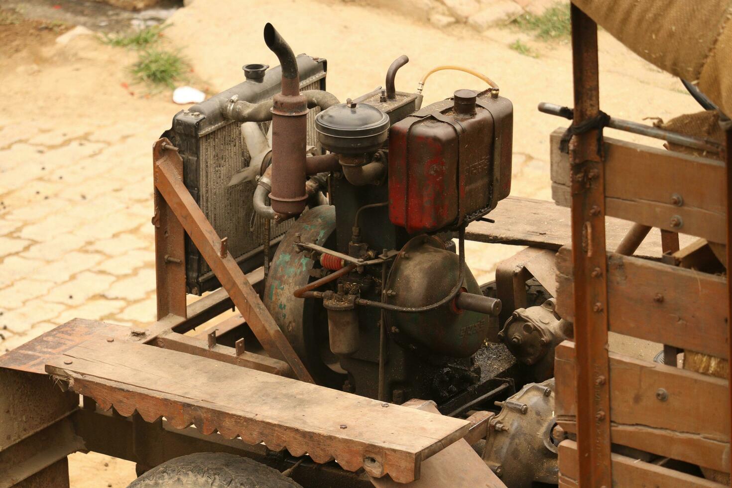 single wheel diesel engine motor car photo