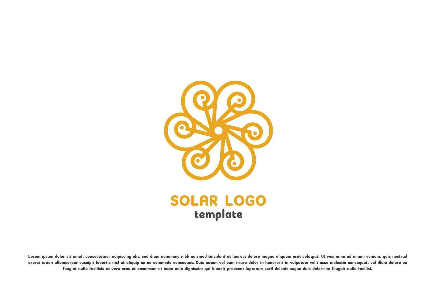 Floral sun logo design illustration. Flat silhouette solar sun floral natural resources nature environment science. Concept template flat simple modern abstract geometric bold feminine masculine. vector