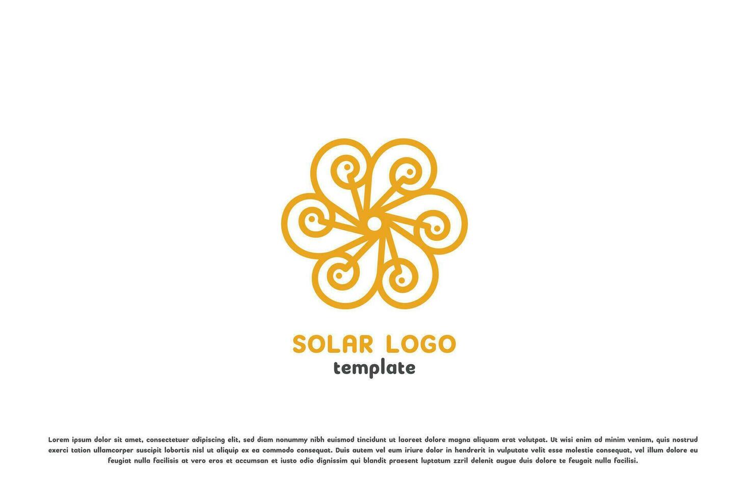 floral Dom logo diseño ilustración. plano silueta solar Dom floral natural recursos naturaleza ambiente ciencia. concepto modelo plano sencillo moderno resumen geométrico negrita femenino masculino. vector