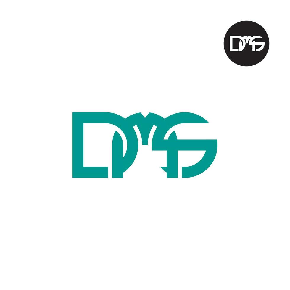 Letter DMS Monogram Logo Design vector