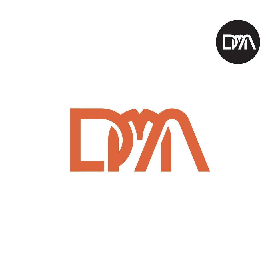 Letter DMA Monogram Logo Design vector