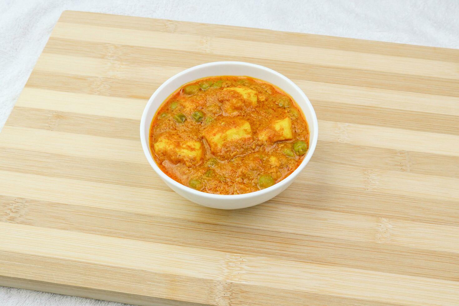 Indian recipe matar paneer photo