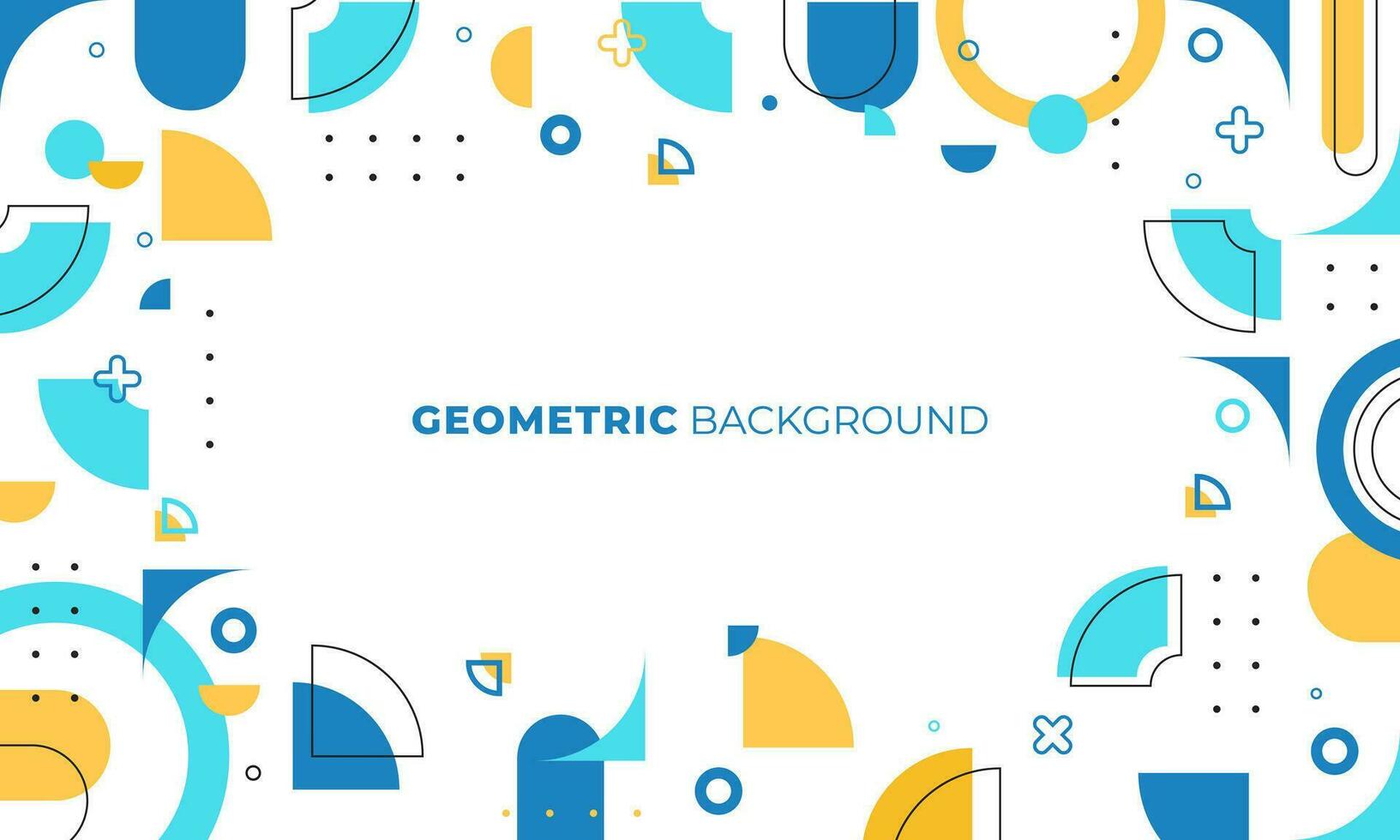 Abstract modern geometric memphis background vector