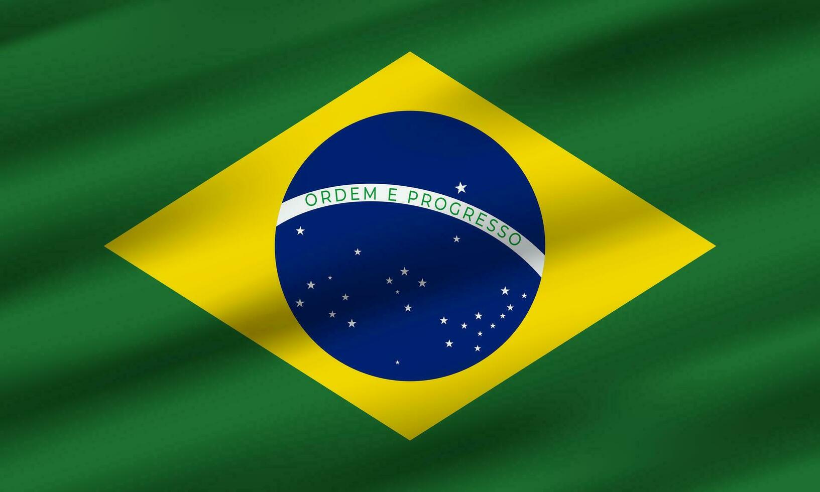 brazil national flag 3d banner background vector