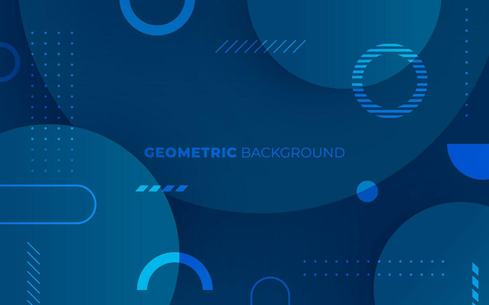 Abstract circle blue gradient geometric shape background vector