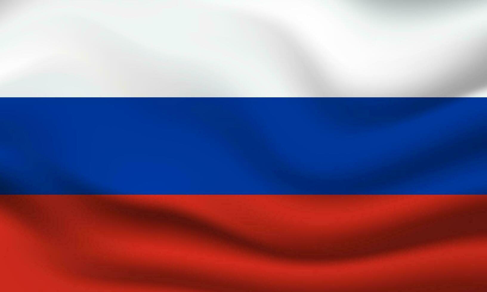 Russia flag 3d waving banner background vector