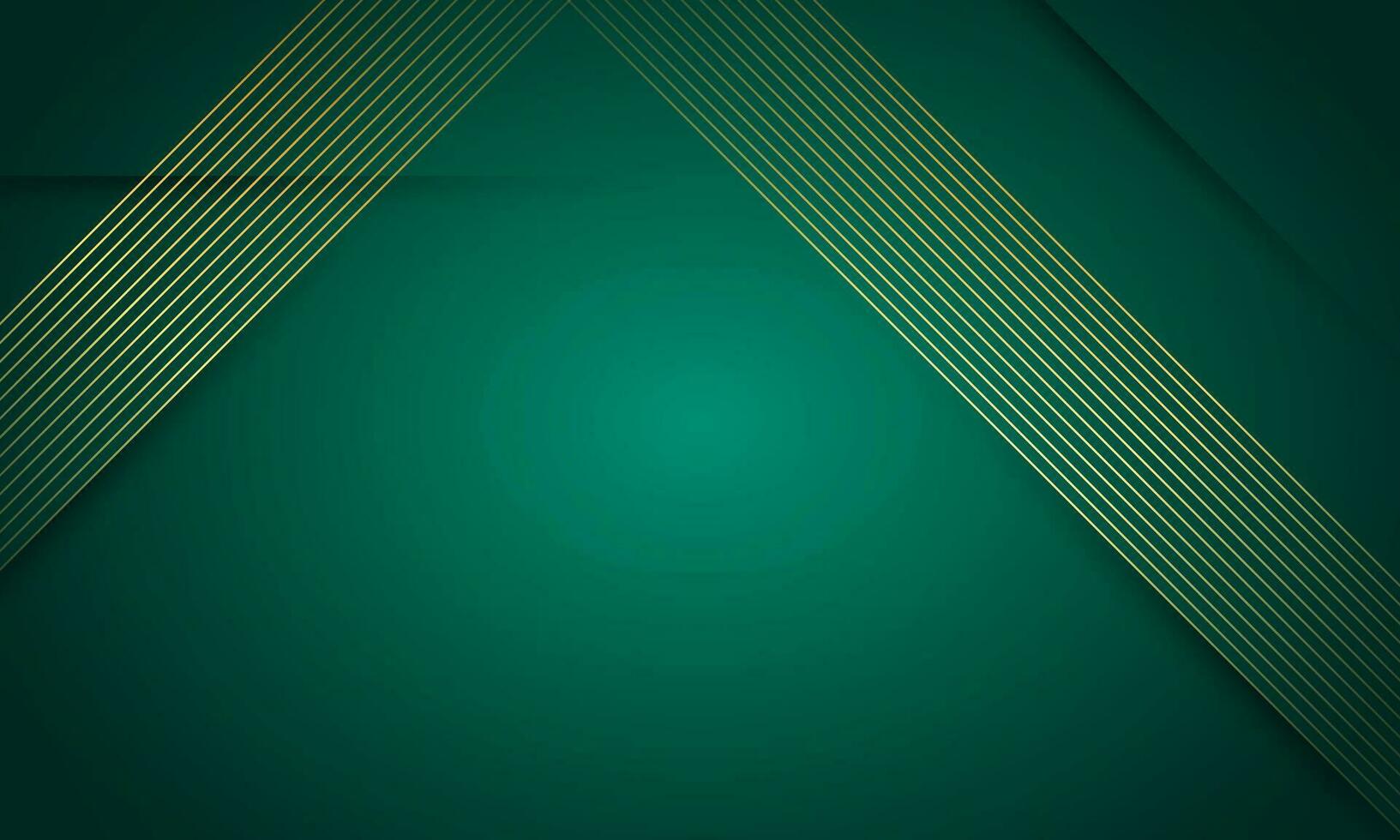 abstract modern green with gold stripes line luxury background vector