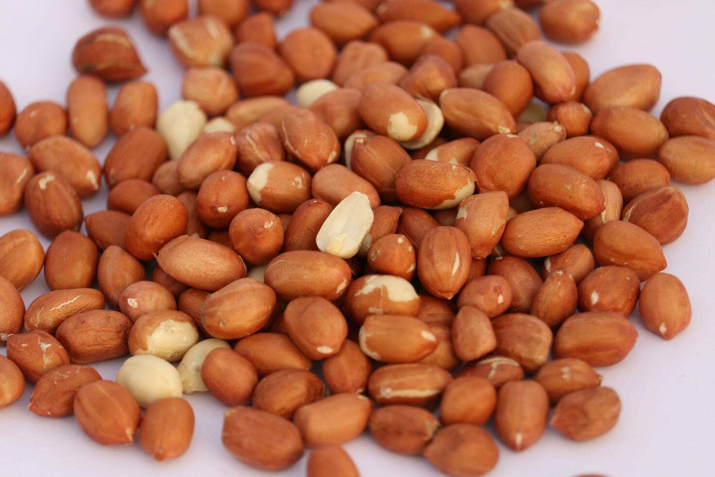Raw peanuts, close up photo