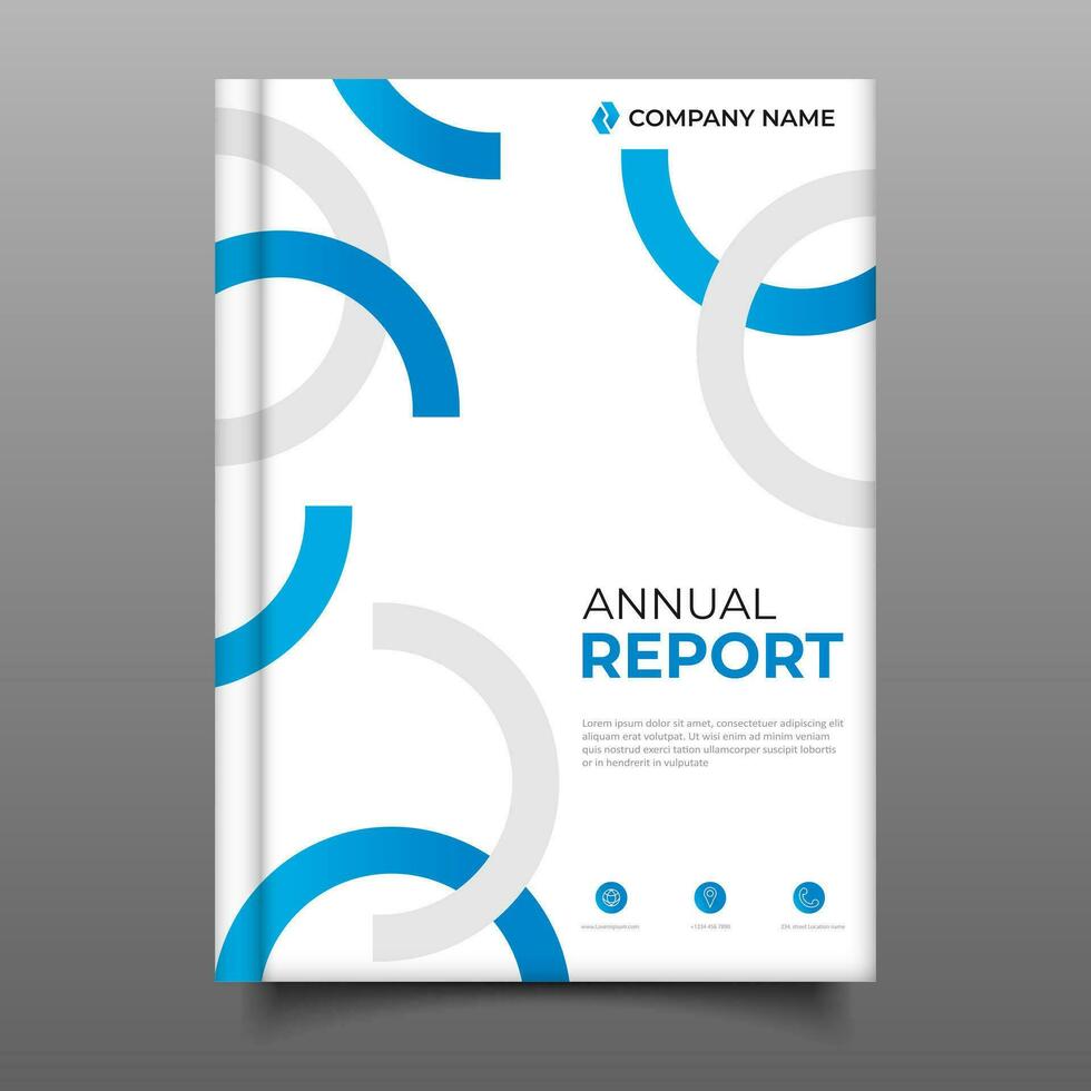 Annual report modern cover book geometric design vector