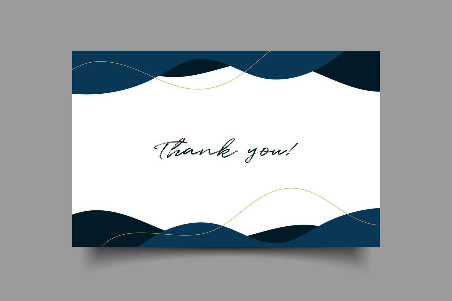 thanks you business card modern template design vector