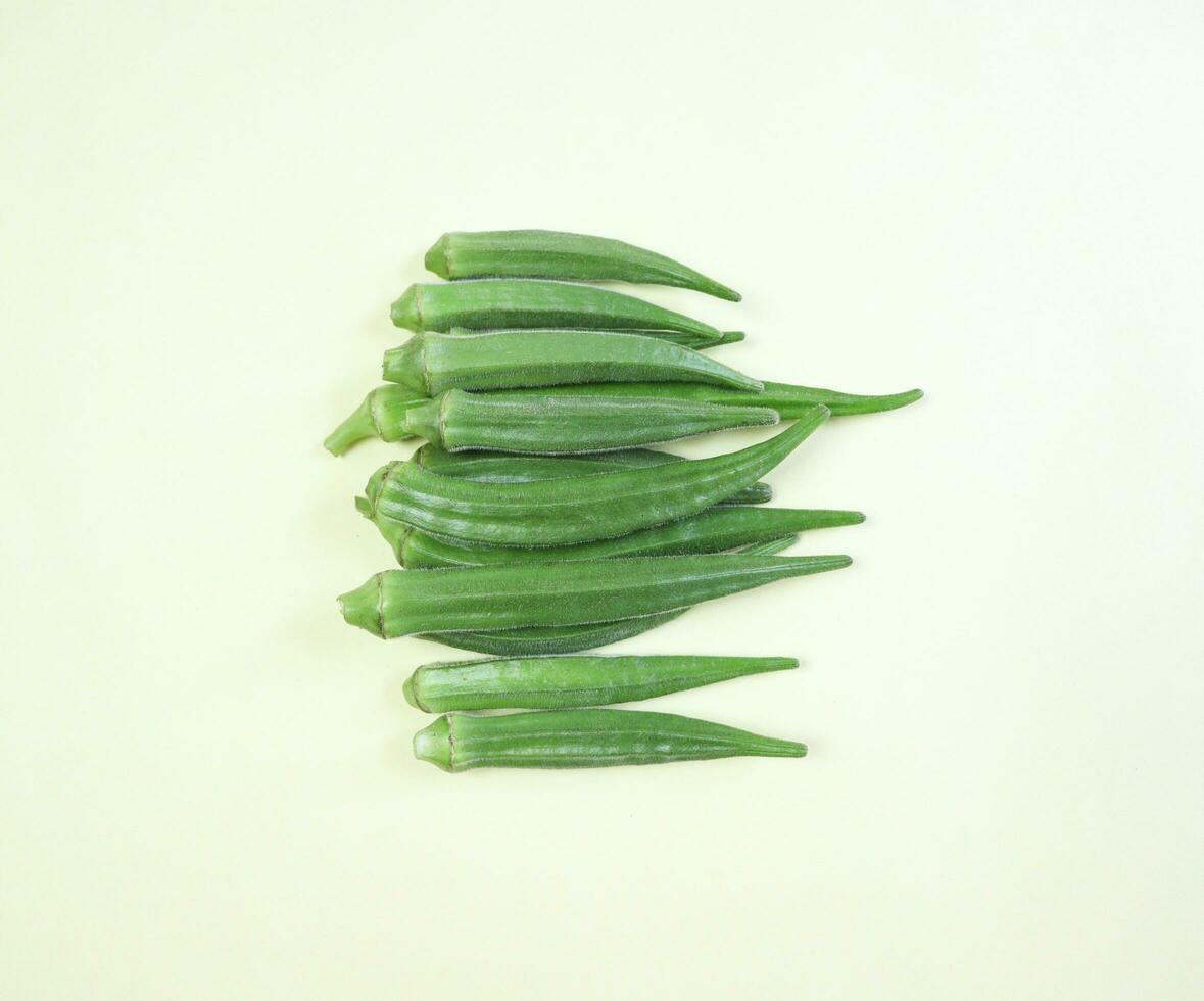 lady finger white background photo