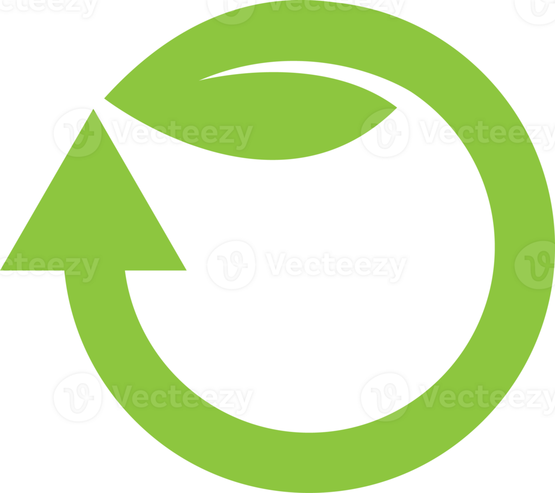 The eco icon element for environment or ecologically concept png