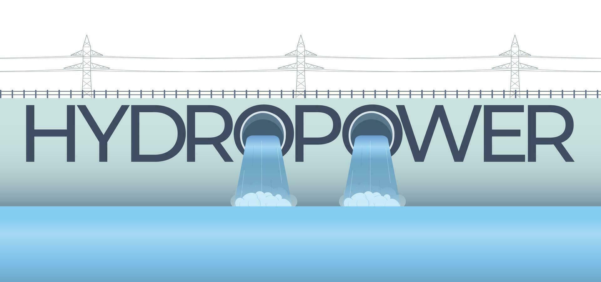 Hydro Station Text Banner vector