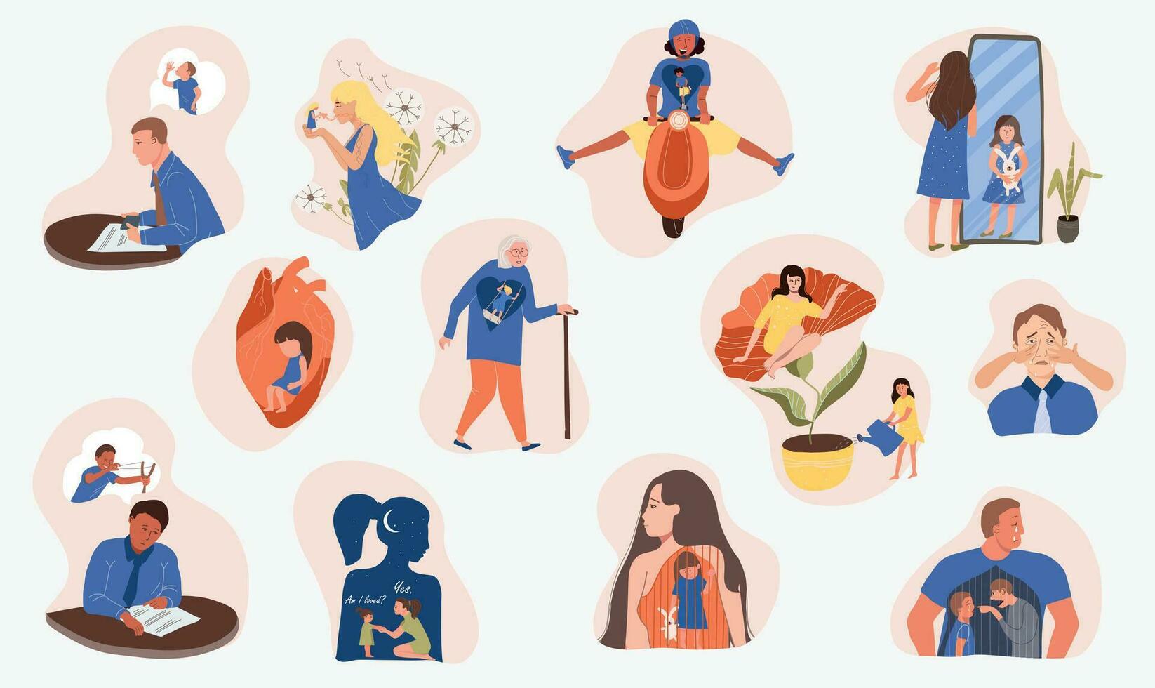 Inner Child Set vector