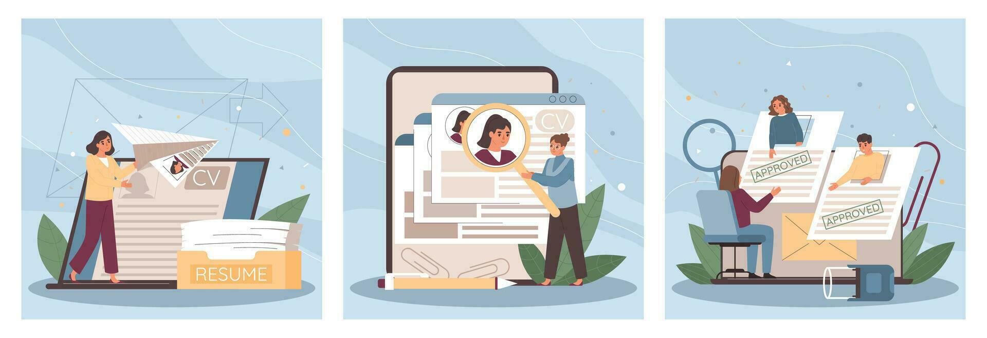 Resume CV Square Compositions vector