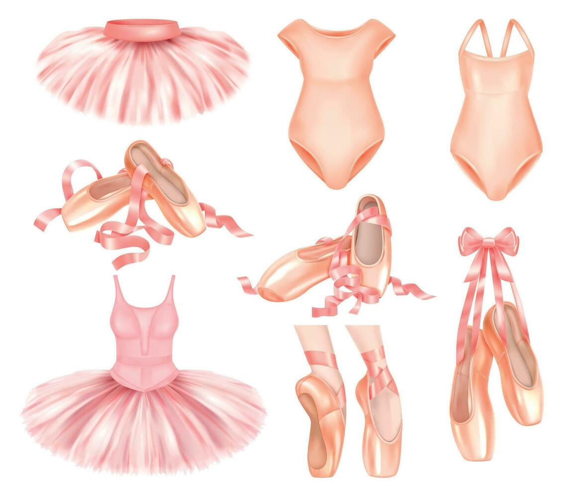 Realistic Ballet Set vector