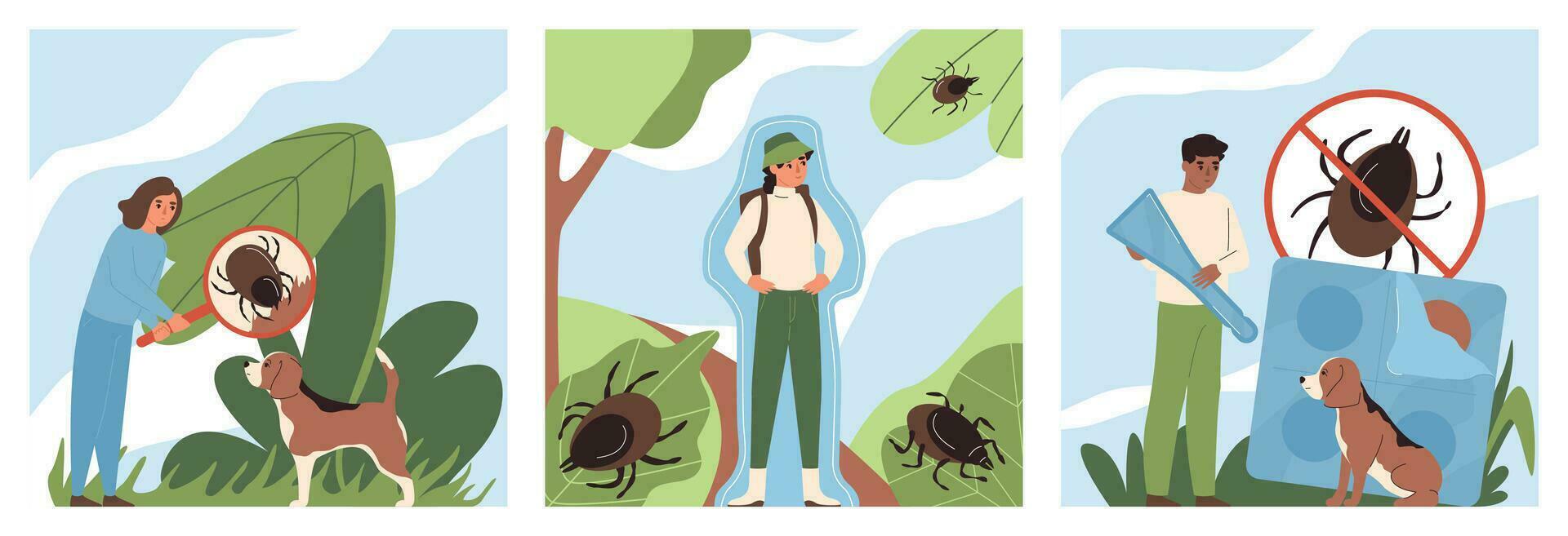 Insects Composition Set vector