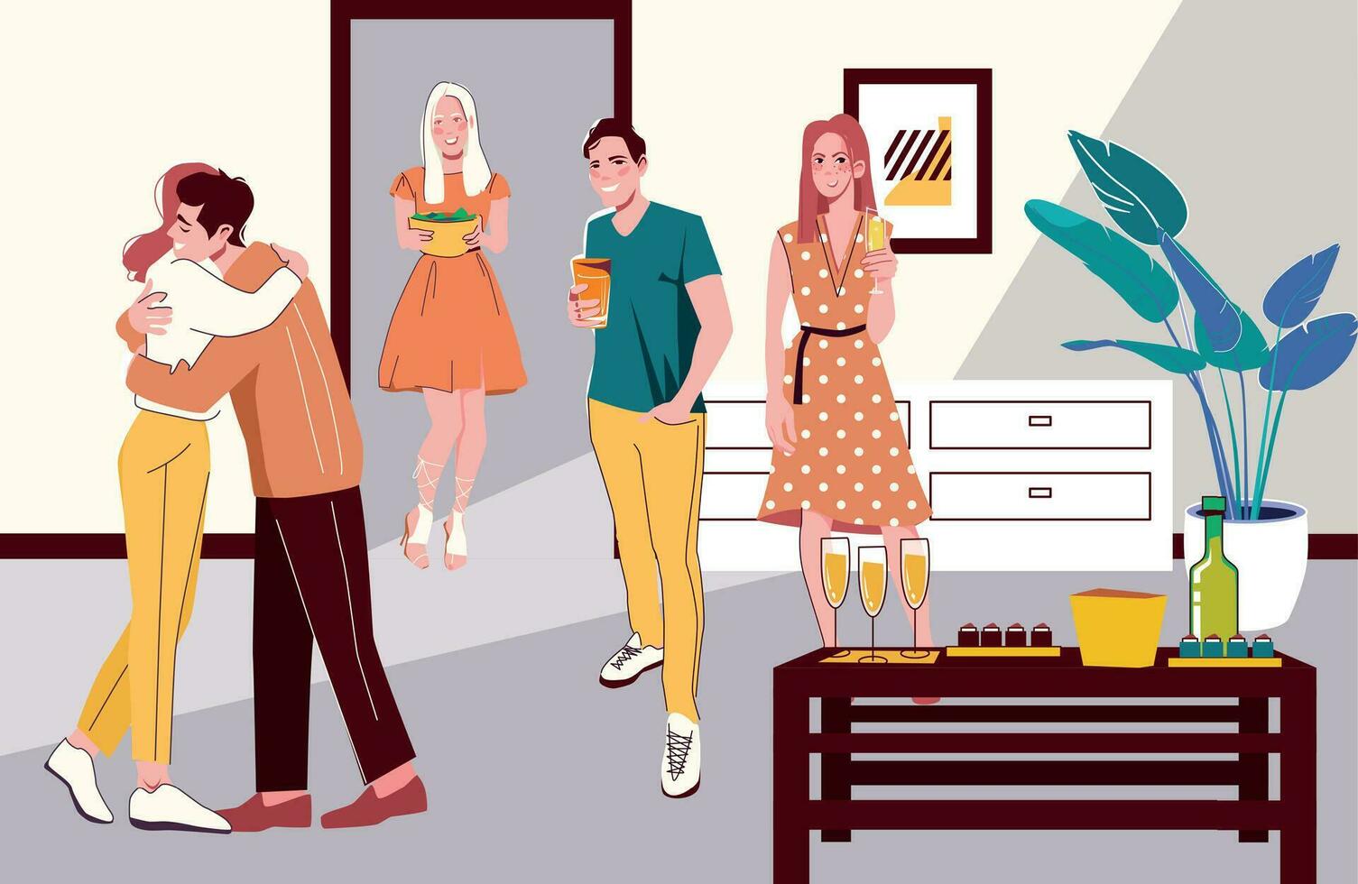 Welcome Guests Illustration vector