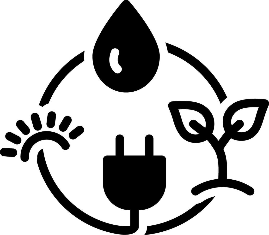 solid icon for renewable vector