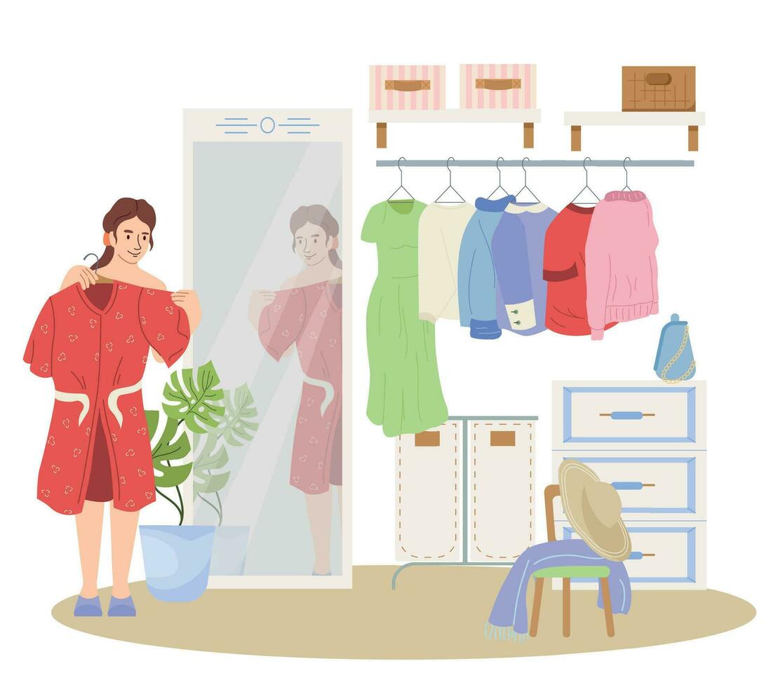 Home Cloakroom Flat Composition vector