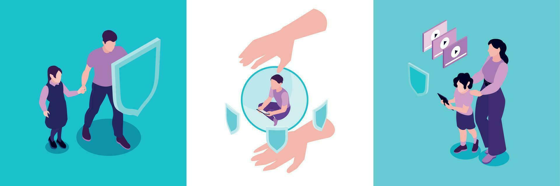 Parental Control Design Concept vector