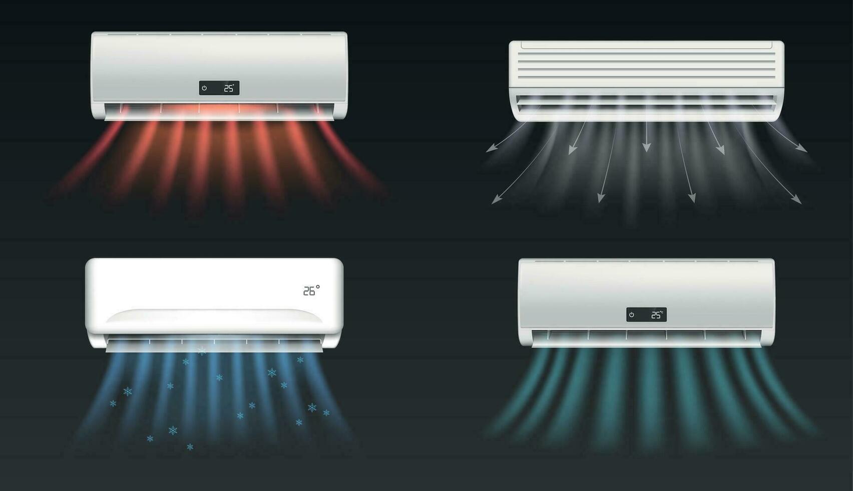 Air Conditioners Set vector