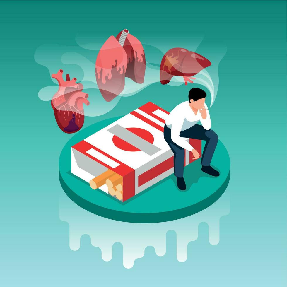 Smoking Addiction Concept vector
