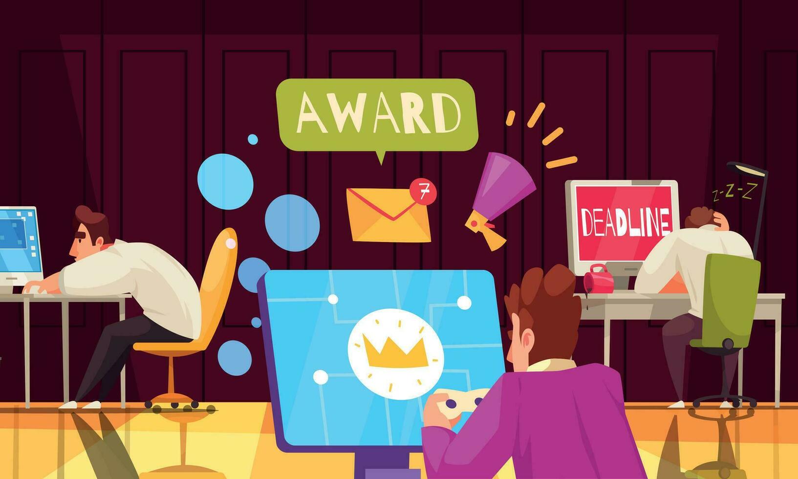 Gamification Cartoon Concept vector