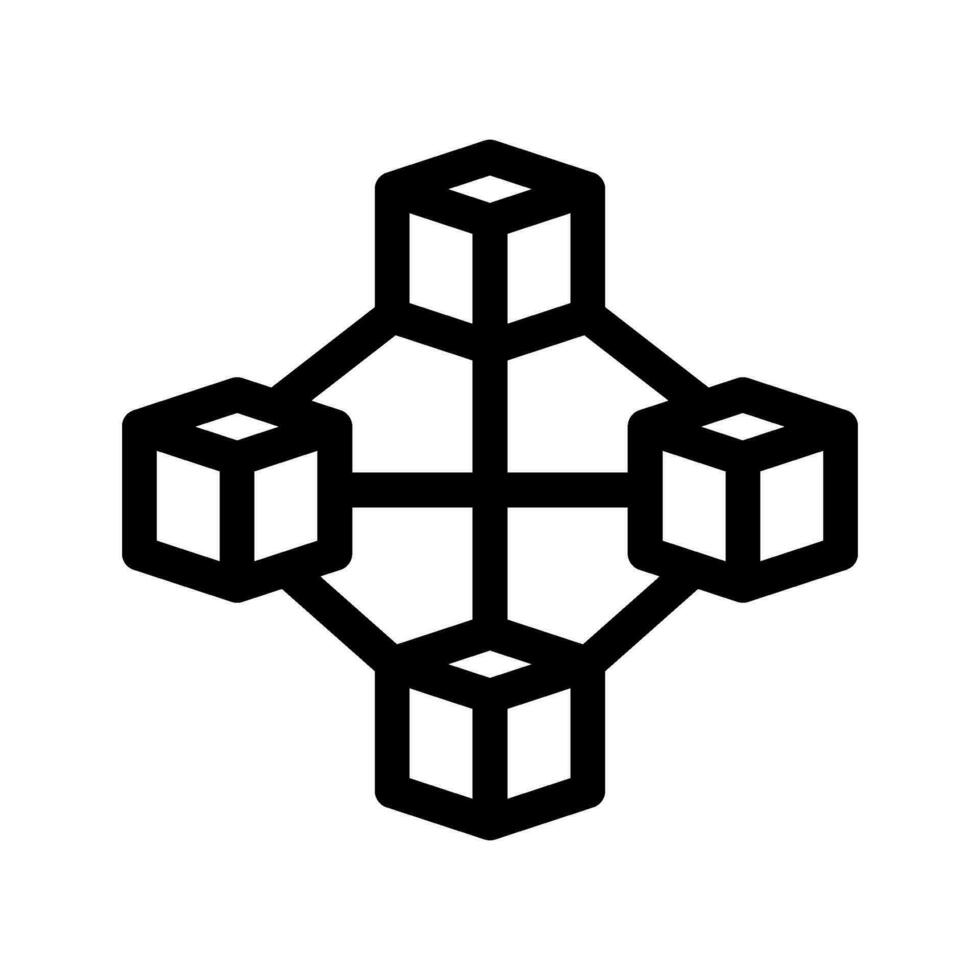 Blockchain Icon Vector Symbol Design Illustration