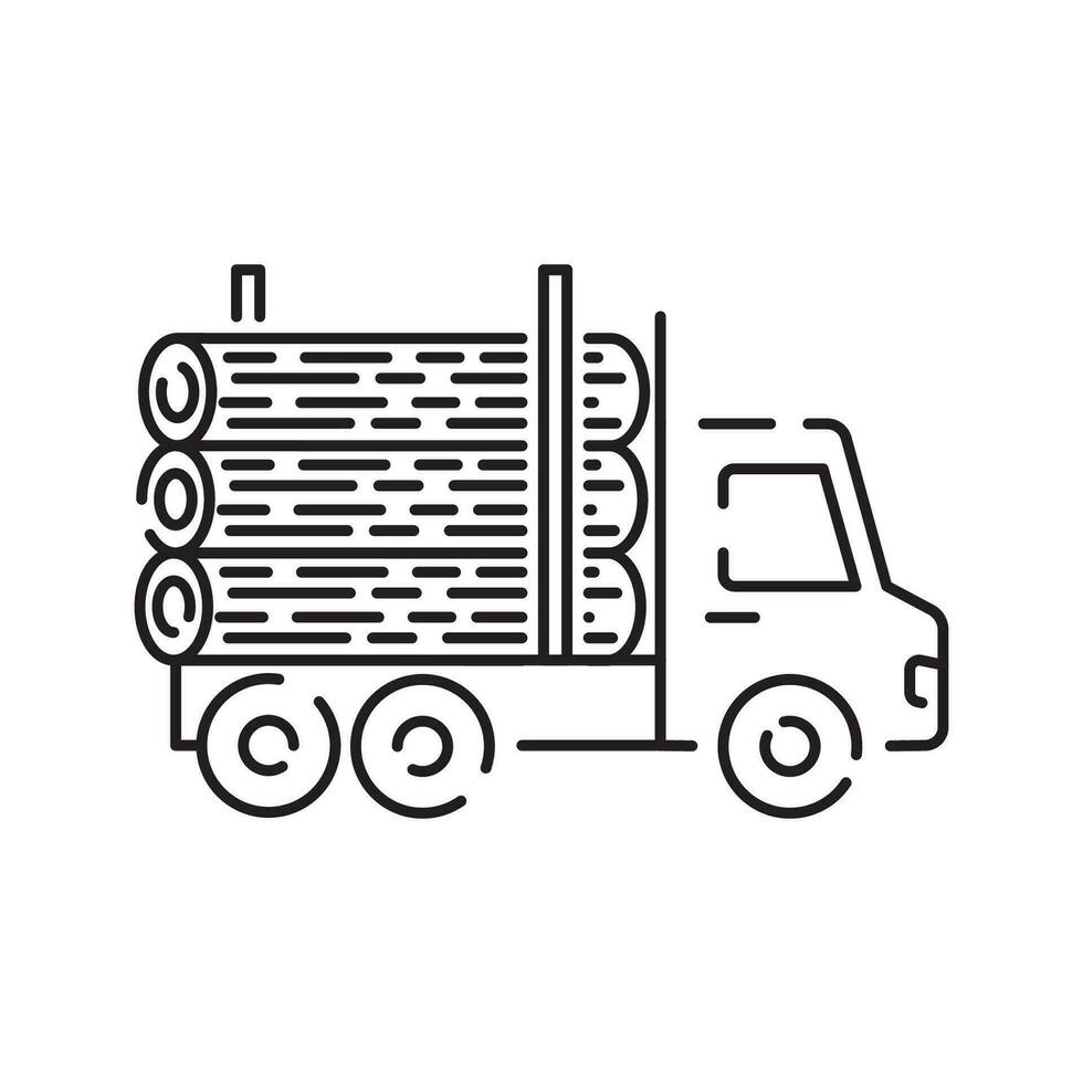 Woodcutter line icon. Crossed chainsaws isolated on white background. Tool woodcutter symbol. Tree Service. Single line draw design vector graphic illustration.