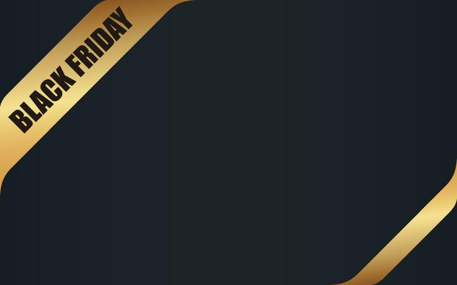 Black Friday Vector Background With Metallic Ribbon And Dark Background.