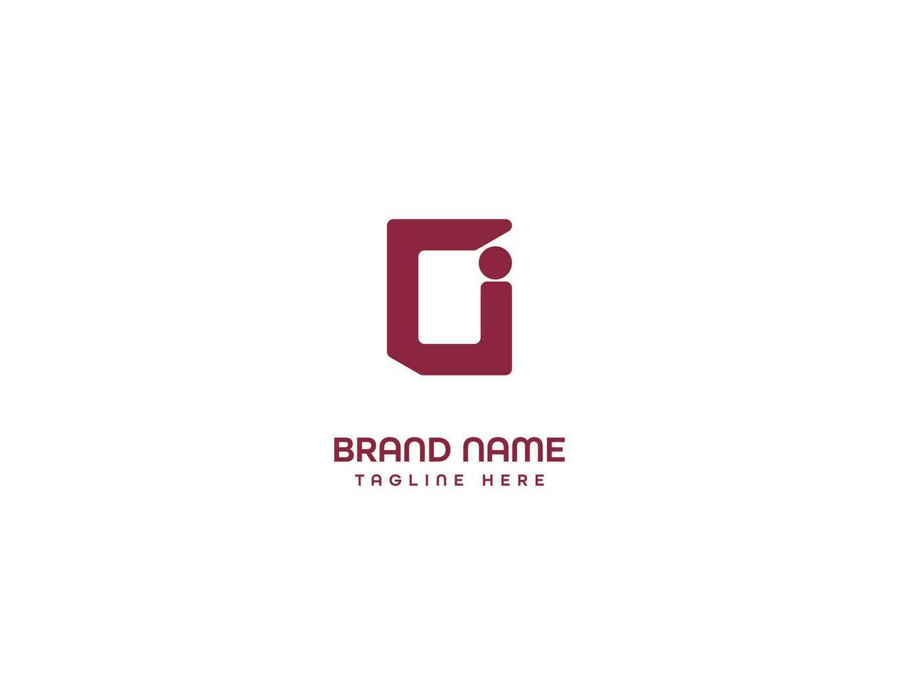 business letter branding logo design vector